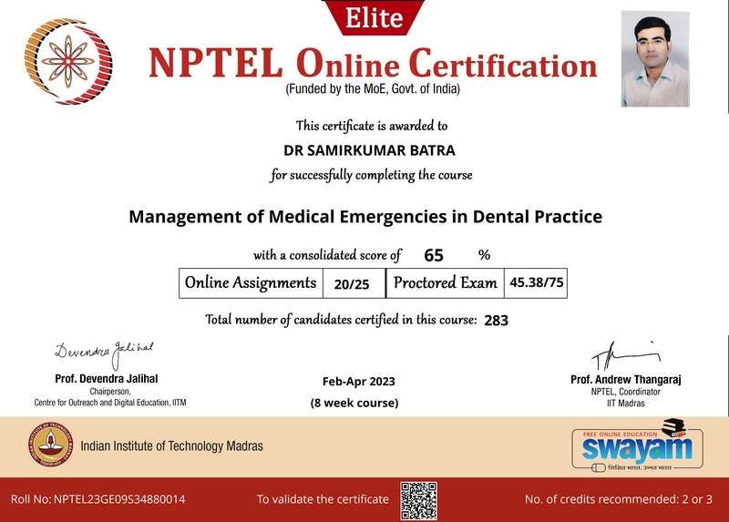 NPTEL Online Certification Certificate